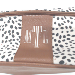 BLOOPER BAG: Monogrammed Spotted Train Case
