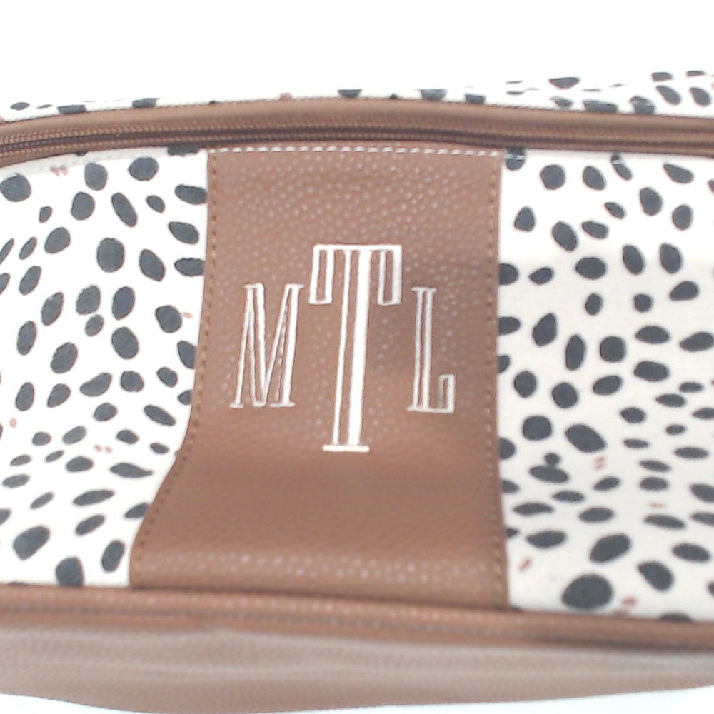 BLOOPER BAG: Monogrammed Spotted Train Case