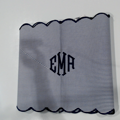 BLOOPER ACCESSORY: Monogrammed Scalloped Table Runner