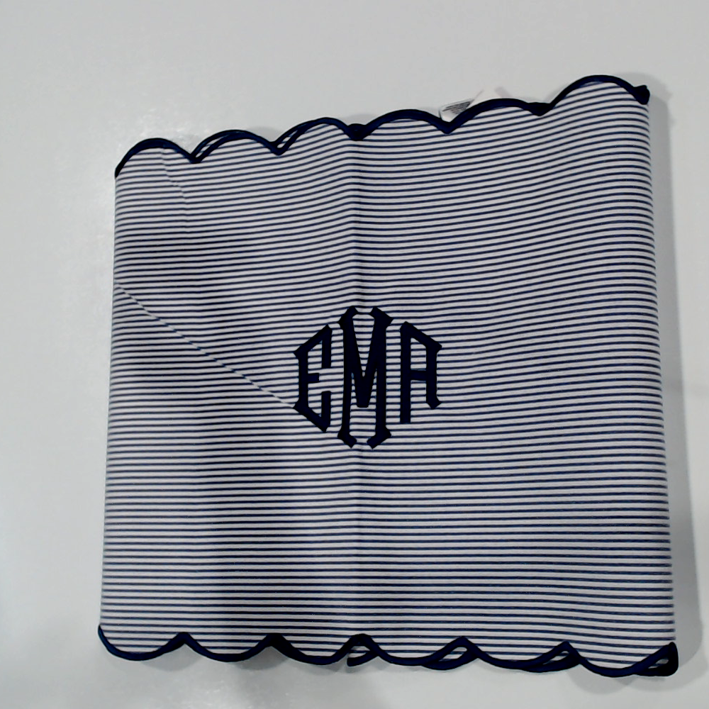 BLOOPER ACCESSORY: Monogrammed Scalloped Table Runner