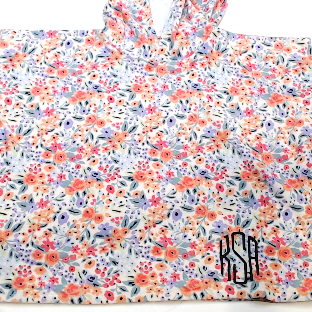 BLOOPER KIDS: Monogrammed Toddler Hooded Towel Poncho