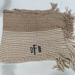 BLOOPER CLOTHING: Monogrammed Striped Chenille Poncho