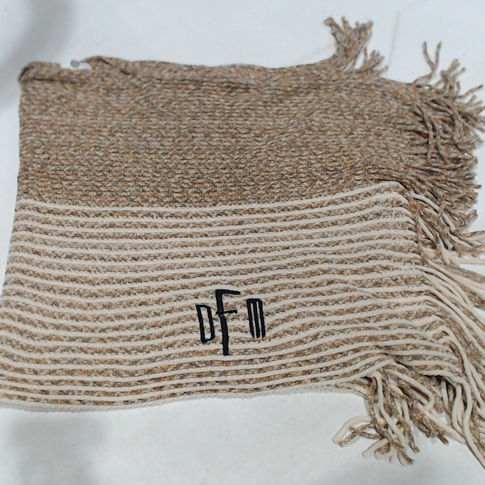 BLOOPER CLOTHING: Monogrammed Striped Chenille Poncho