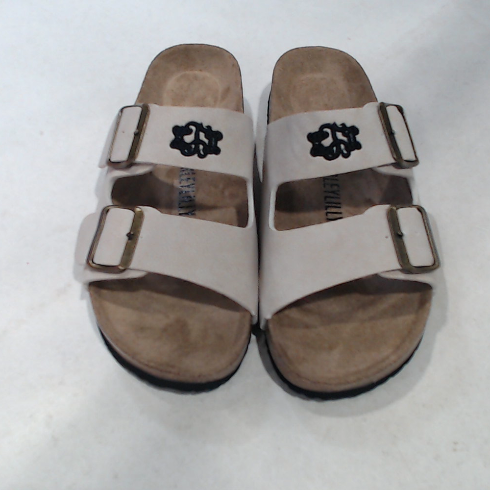 BLOOPER SHOES: Monogrammed Double Strap Sandals