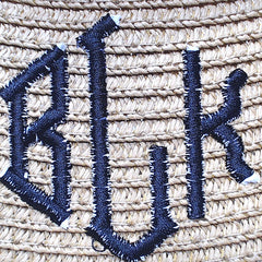 BLOOPER ACCESSORY: Monogrammed Packable Straw Visor