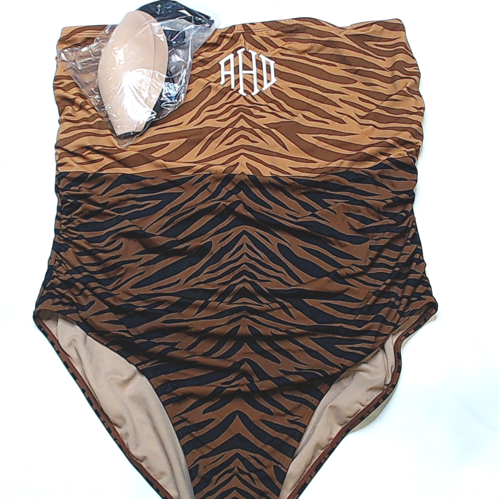 BLOOPER SWIM: Monogrammed One Piece Bathing Suit