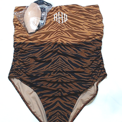 BLOOPER SWIM: Monogrammed One Piece Bathing Suit