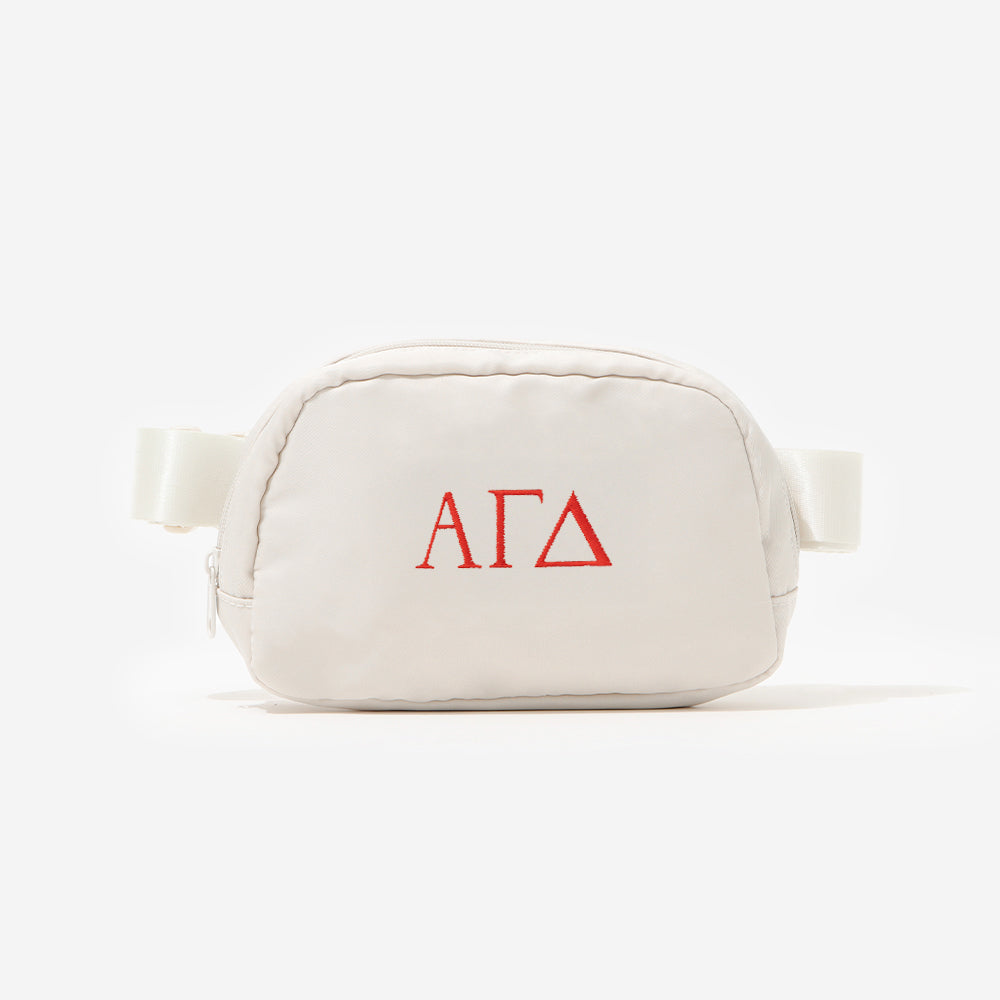 Alpha Gamma Delta Belt Bag in Champagne