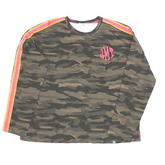 BLOOPER CLOTHING: Monogrammed Striped Sleeve Shirt