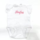 BLOOPER KIDS: Monogrammed Flutter Sleeve Bodysuit