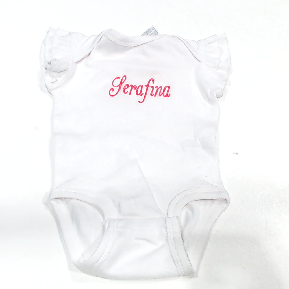 BLOOPER KIDS: Monogrammed Flutter Sleeve Bodysuit