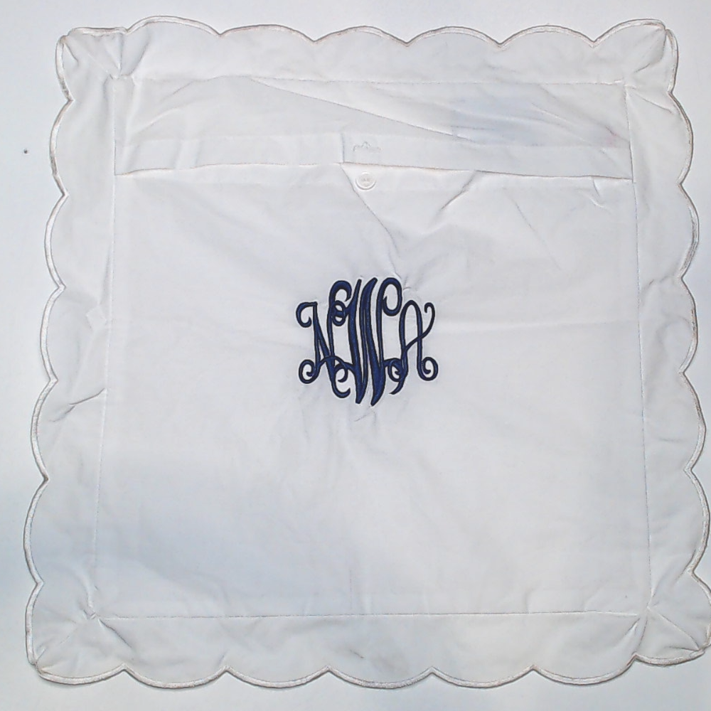 BLOOPER ACCESSORY: Monogrammed Pillow Sham