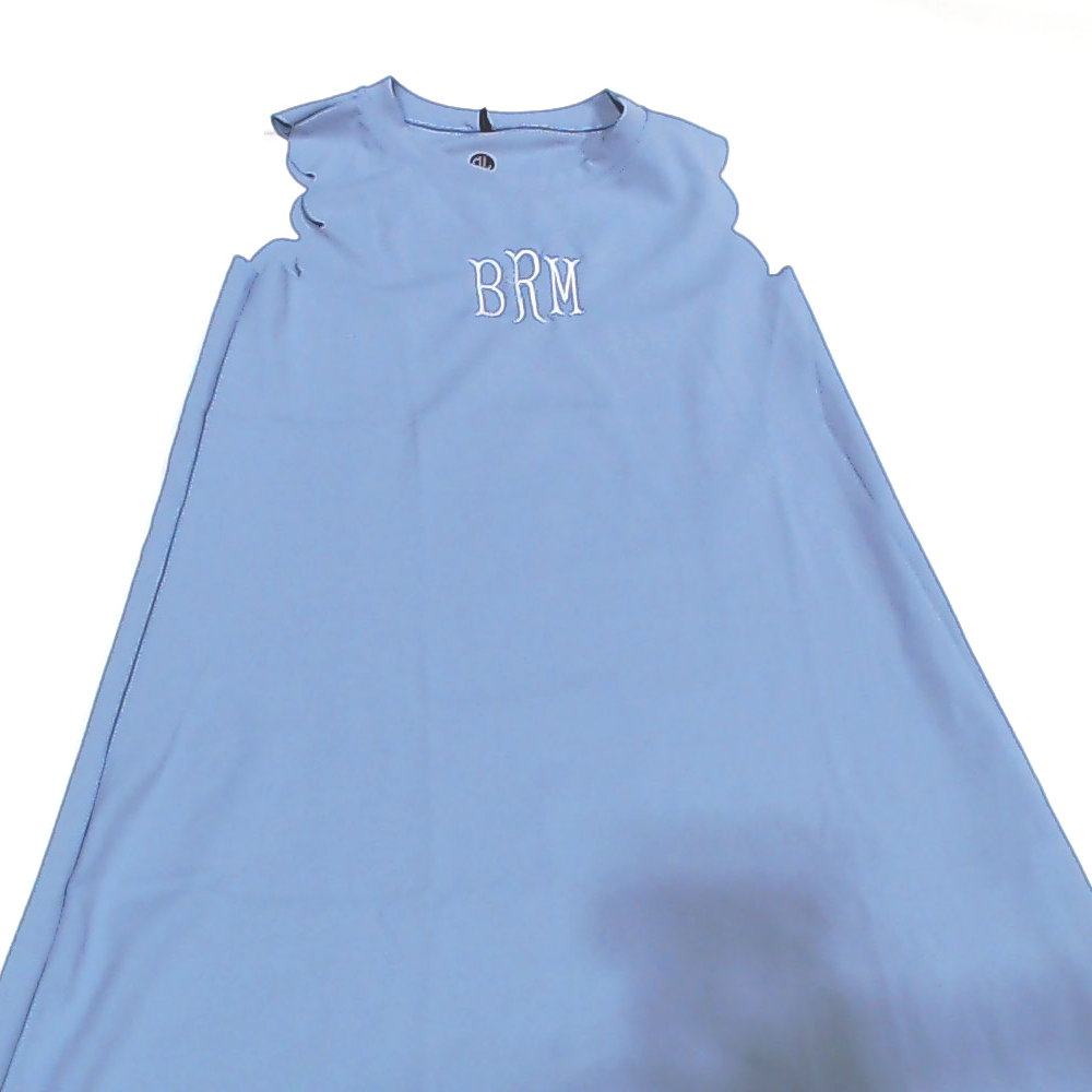 BLOOPER KIDS: Monogrammed Girls Scallop Dress