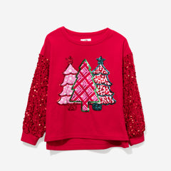 Kids Christmas Sweatshirt in Red