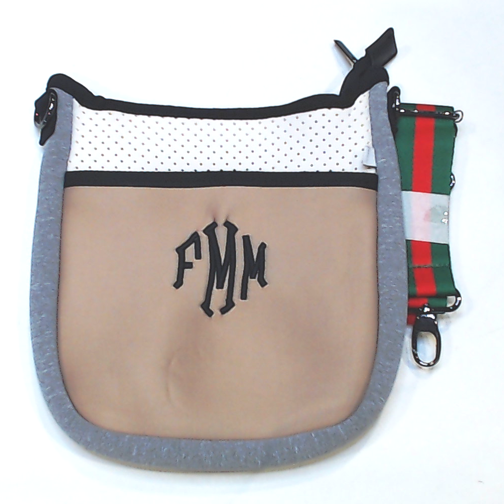 BLOOPER BAG: Monogrammed Neoprene Crossbody