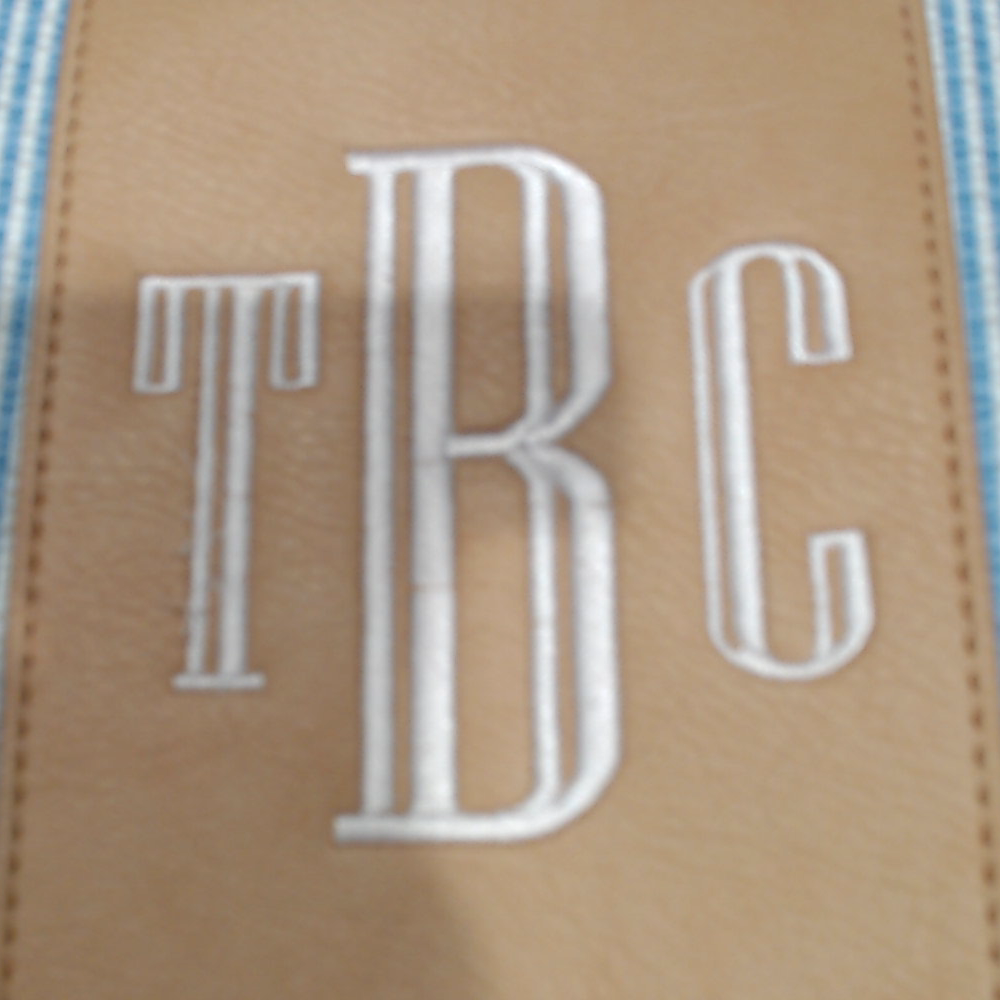 BLOOPER BAG: Monogrammed Seersucker Weekender