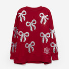 Monogrammed Sequin Bow Sweatshirt | Crimson