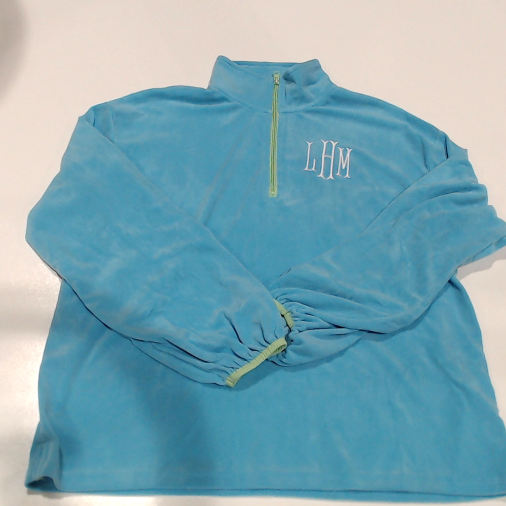 BLOOPER CLOTHING: Monogrammed Puff Sleeve Fleece Pullover