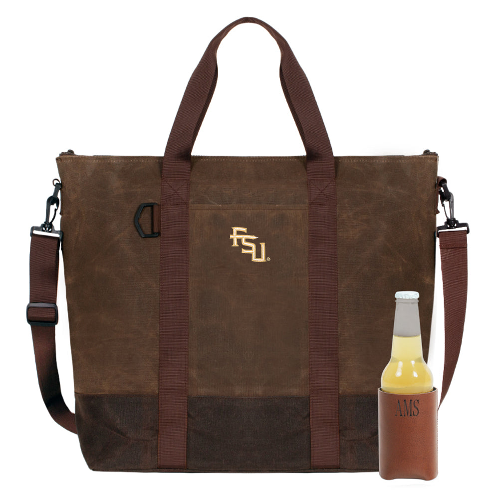 Florida State Seminoles Waxed Canvas Cooler | Brown - Brown