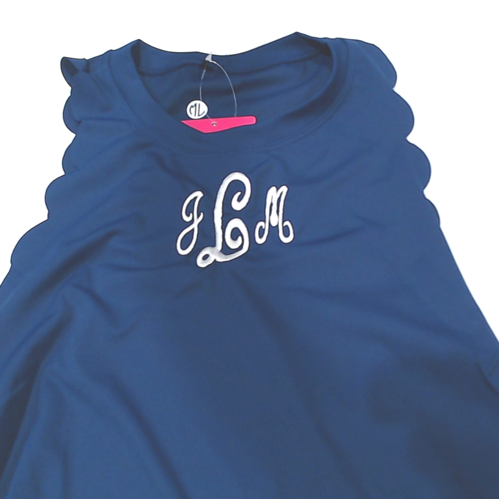 BLOOPER CLOTHING: Monogrammed Scalloped Exercise Dress