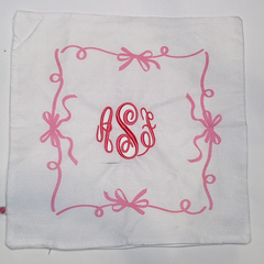 BLOOPER ACCESSORY: Monogrammed Bow Pillow Sham