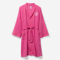 Monogrammed Waffle Robe in Hot Pink