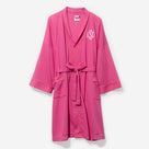 Monogrammed Waffle Robe | Hot Pink