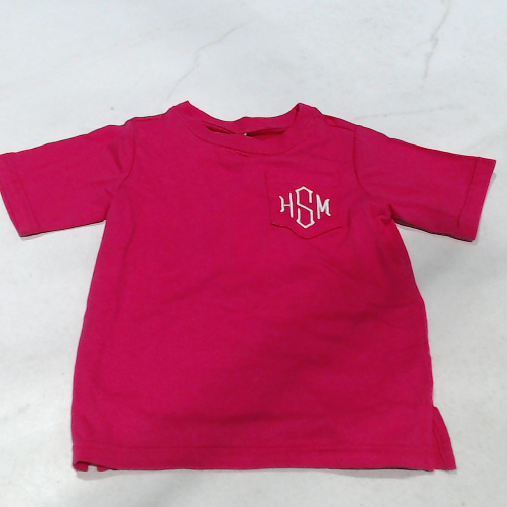 BLOOPER KIDS: Monogrammed Kids Short Sleeve Shirt