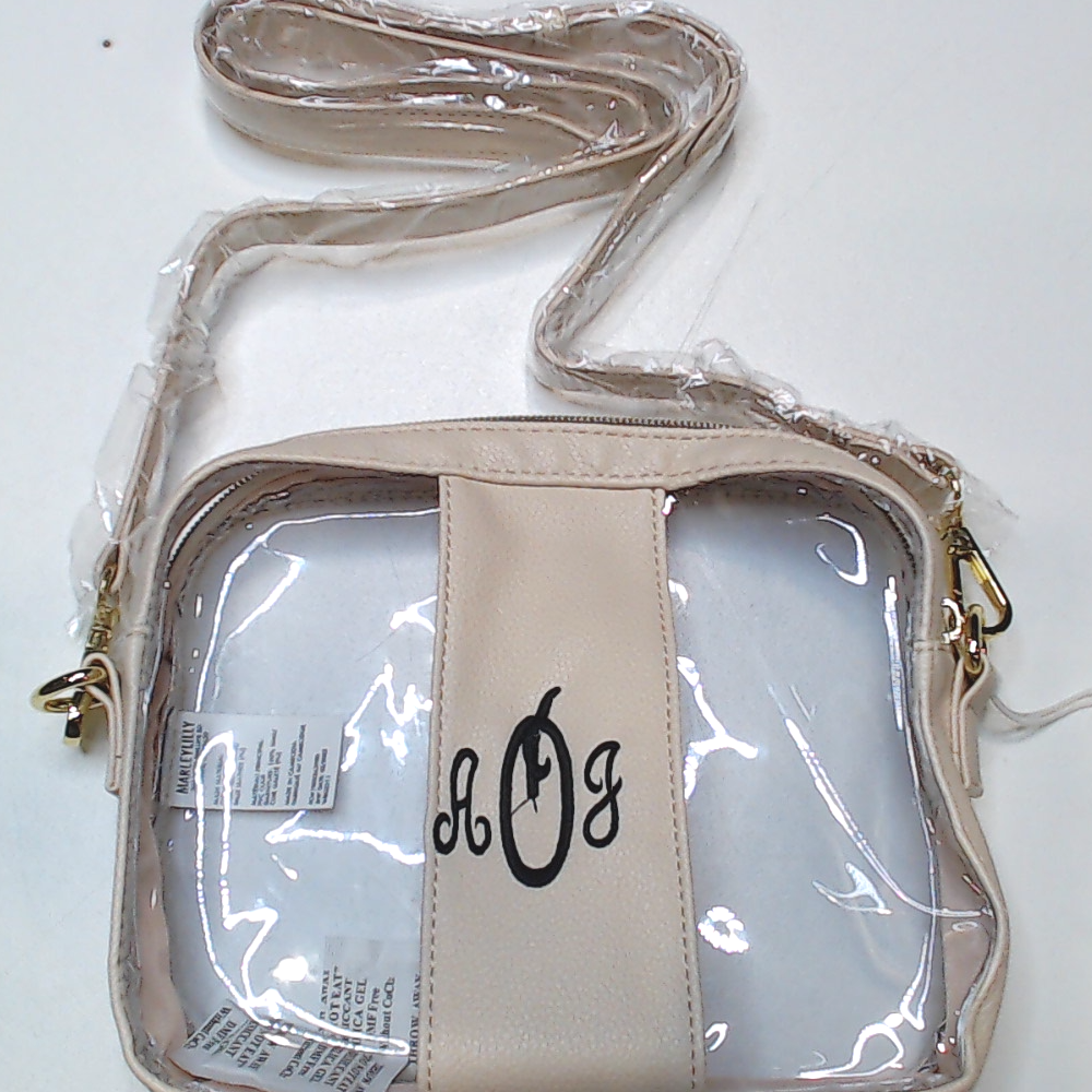 BLOOPER BAG: Monogrammed Clear Stadium Crossbody Bag