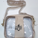 BLOOPER BAG: Monogrammed Clear Stadium Crossbody Bag