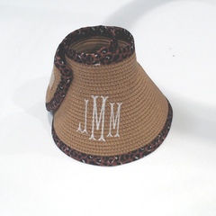 BLOOPER ACCESSORY: Monogrammed Packable Straw Visor