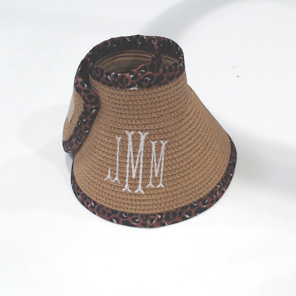 BLOOPER ACCESSORY: Monogrammed Packable Straw Visor