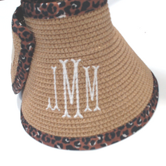 BLOOPER ACCESSORY: Monogrammed Packable Straw Visor
