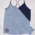 BLOOPER SWIM: Monogrammed Ruched Tankini