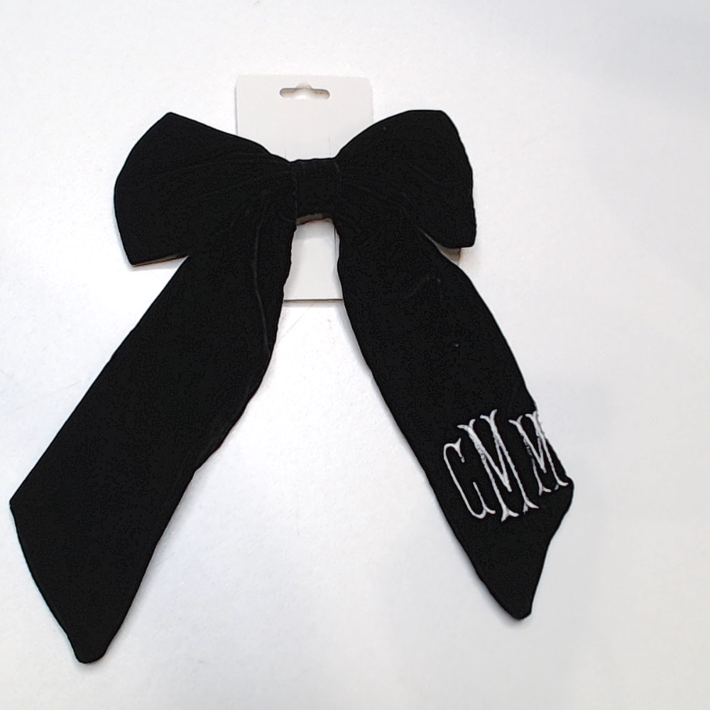 BLOOPER ACCESSORY: Monogrammed Velvet Bow