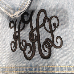 BLOOPER CLOTHING: Monogrammed Denim Shacket