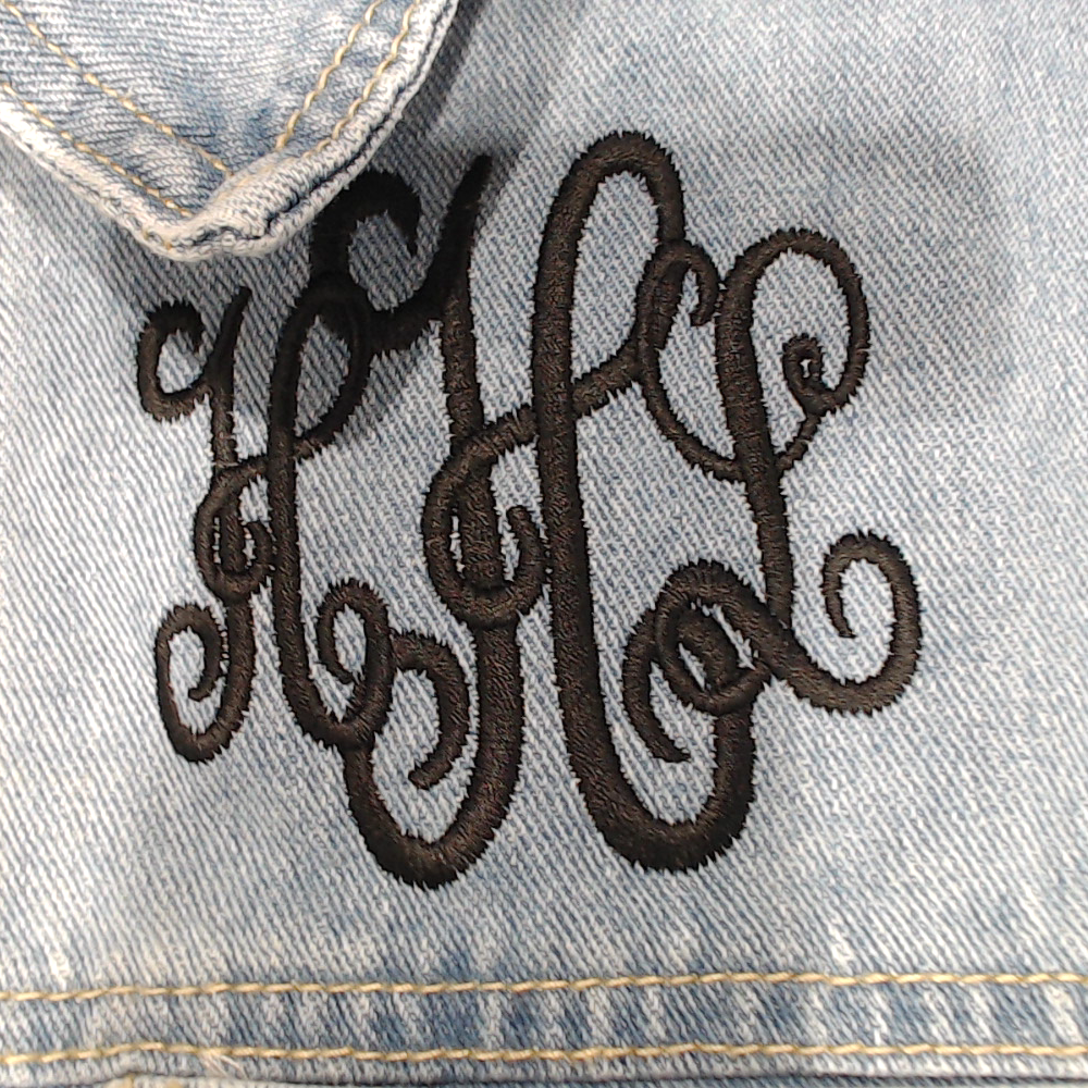 BLOOPER CLOTHING: Monogrammed Denim Shacket