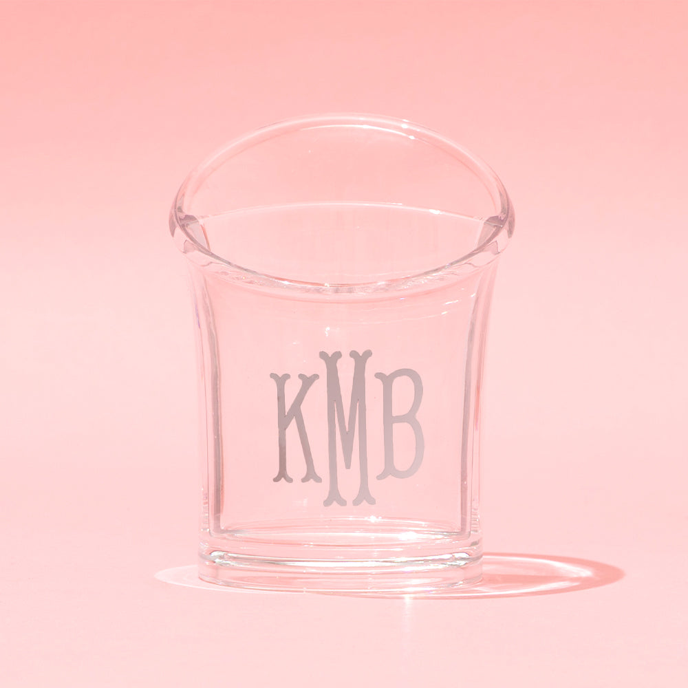 Personalized Makeup Brush Holder in Clear