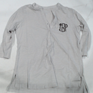 BLOOPER CLOTHING: Monogrammed Henley