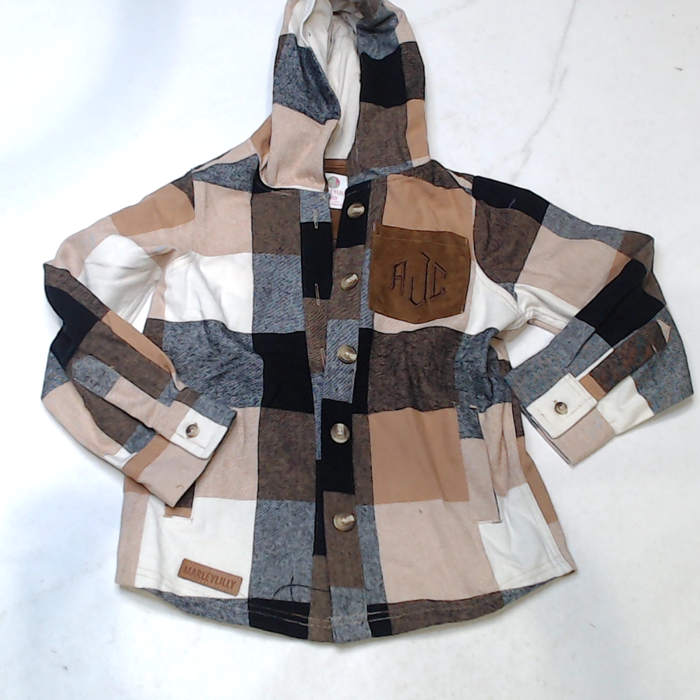 BLOOPER KIDS: Monogrammed Kids Shacket