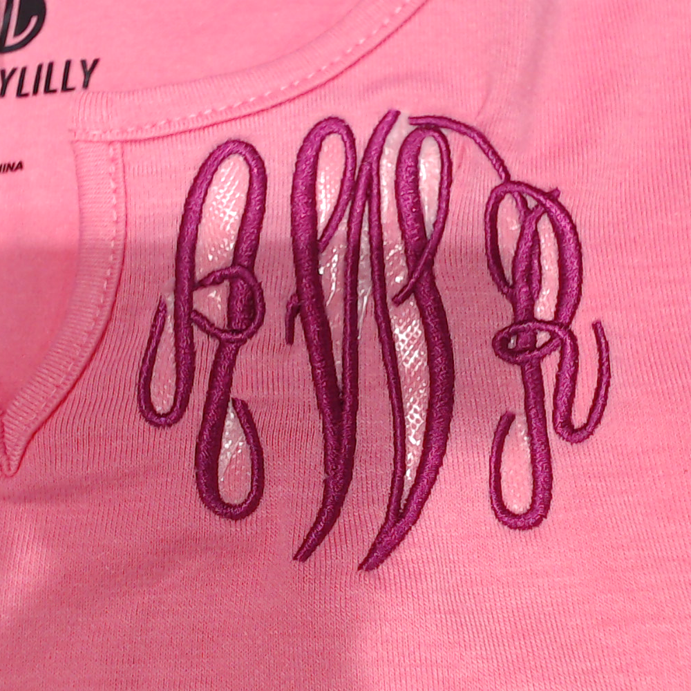 BLOOPER KIDS: Monogrammed Girls Flutter Sleeve Dress