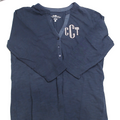 BLOOPER CLOTHING: Monogrammed Henley