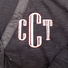 BLOOPER CLOTHING: Monogrammed Henley