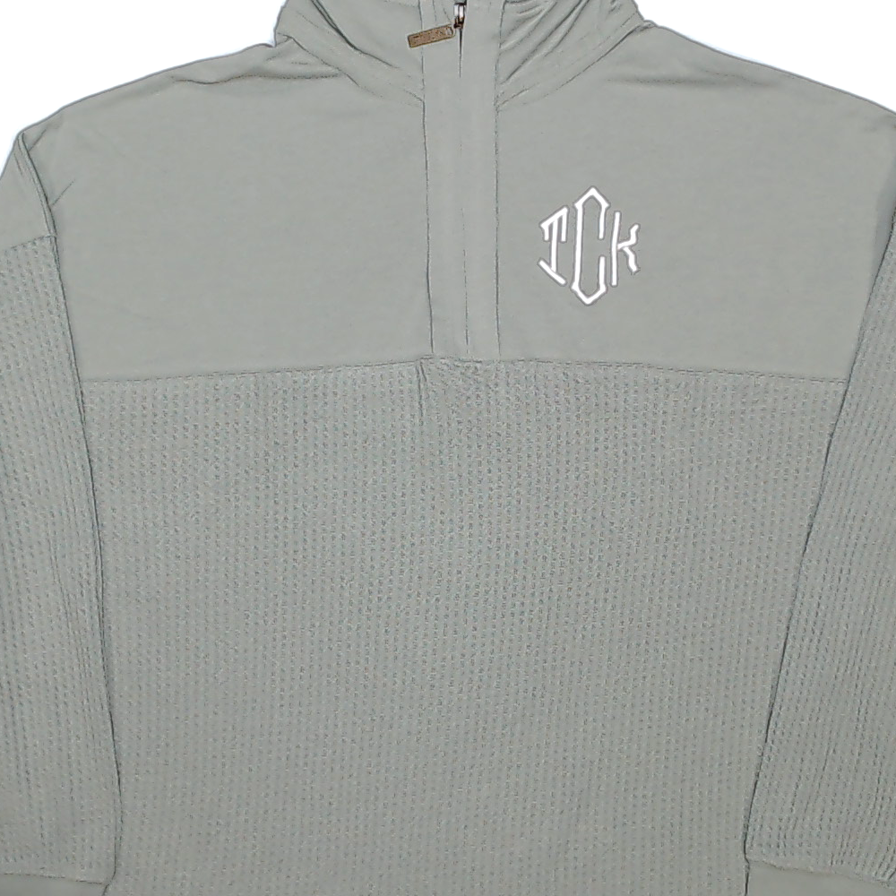 BLOOPER CLOTHING: Monogrammed Waffle Knit Pullover