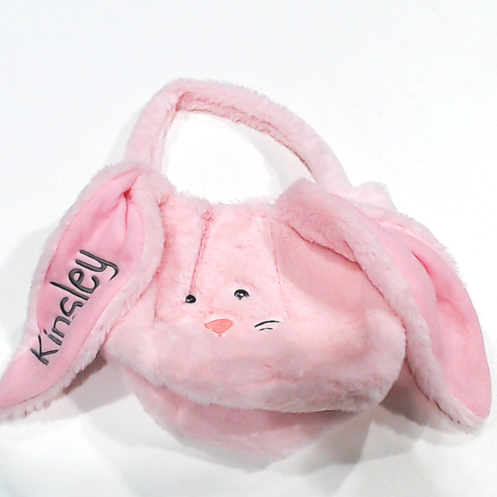BLOOPER KIDS: Monogrammed Bunny Easter Basket