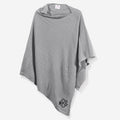 monogrammed poncho in grey
