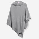 Monogrammed Poncho | Heathered Gray