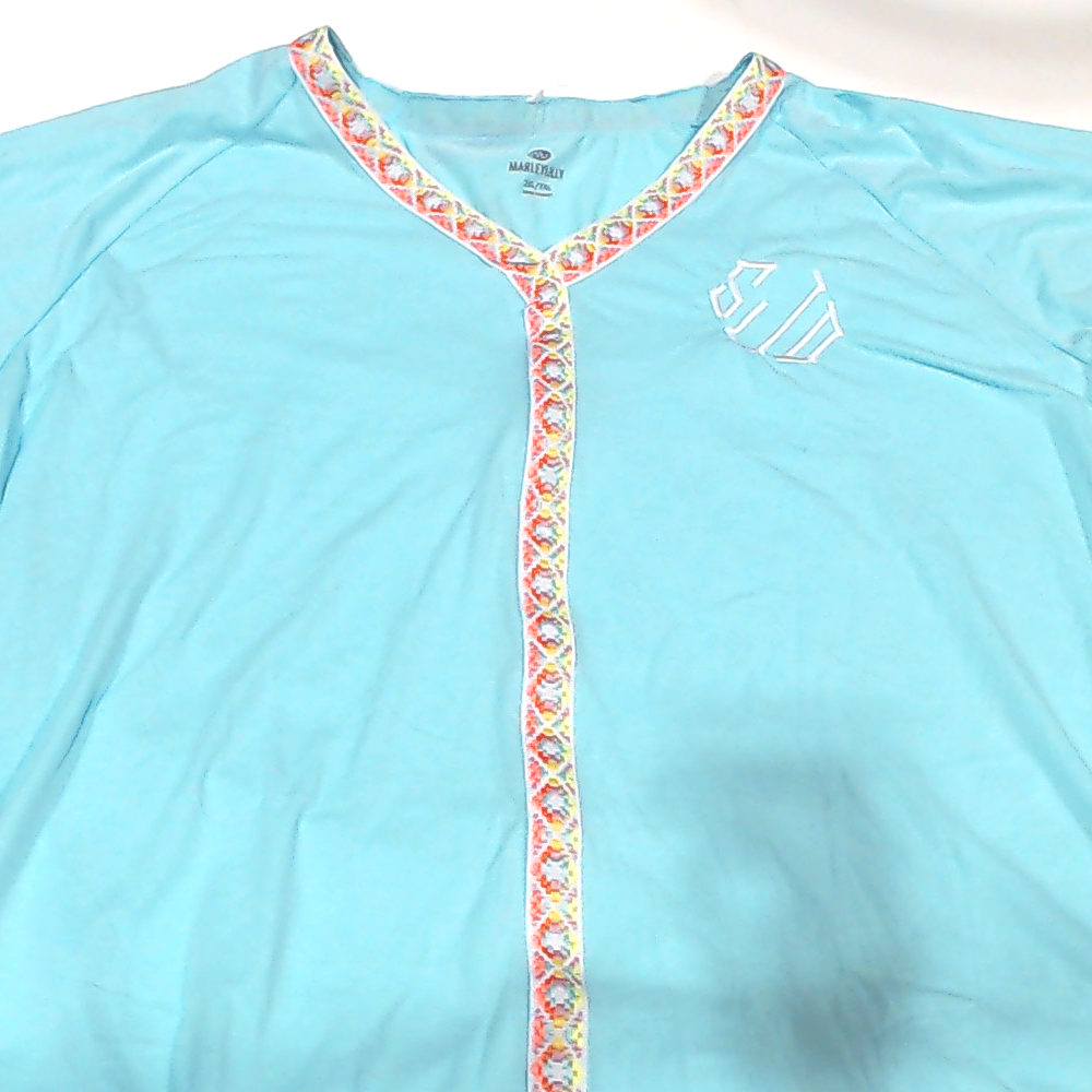 BLOOPER SWIM: Monogrammed Accent Cover Up