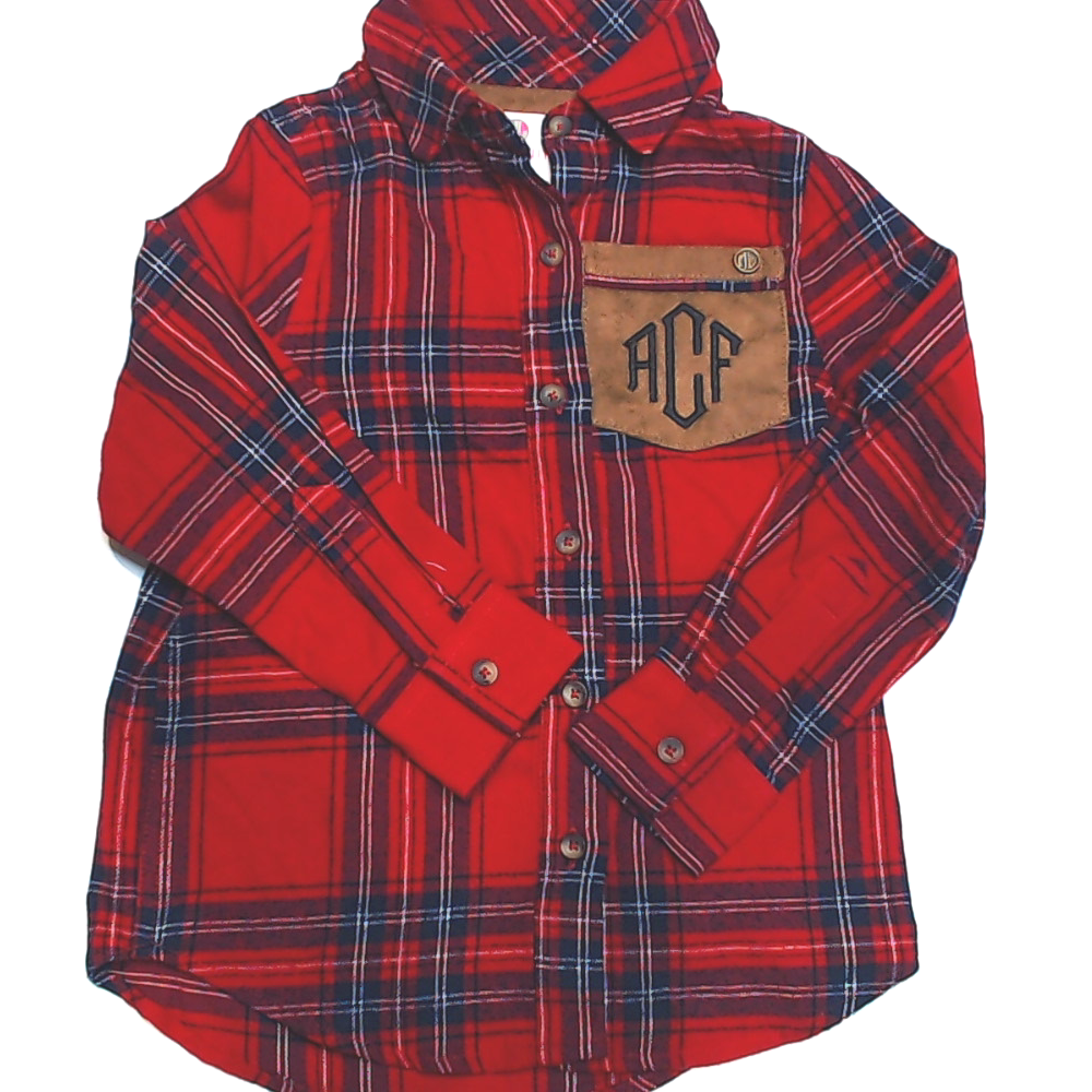 BLOOPER KIDS: Monogrammed Kids Plaid Layering Tunic