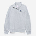 Delta Gamma Oversized Quarterzip | Heathered Gray